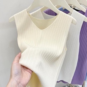 Summer Loose Fitting Sleeveless Knitted <b>Vest</b> 2026 New <b>Top</b> Ice <b>Silk</b> Camisole Versatile V-Neck - Product Image 5