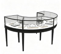 Vitrine de Luxe en Aluminium Style Palais pour Bijoux, Vitrine en Verre Premium avec Éclairage LED pour Magasins de Détail Haut de Gamme