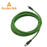 Chaîne de traînée personnalisée mâle à femelle SF/UTP CAT6 ISO/IEC 11801 CE M12 5pin A Code Connector