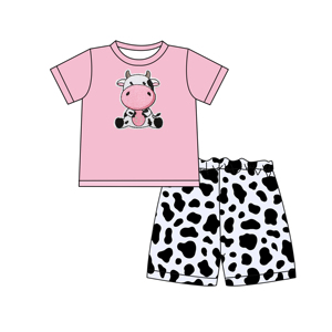 Mới đến mùa hè quần áo trẻ em bò thêu trẻ em Boutique quần áo sữa lụa cô gái ăn mặc - Product Image 6