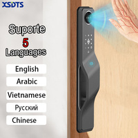 K9 TTLock WiFi Akıllı Kedigözü Kilidi Yüz, Avuç İçi Damarı, Çoklu Kilit Açma, Aktif İnterkom, 5 Dil, Ahşap Kapı, Ev, Daire, Ofis için