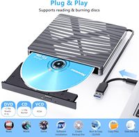 Lecteur DVD externe USB 3.0, graveur de CD, lecteur optique CD/DVD pour ordinateur portable, ordinateur de bureau, 11/10/8/7, Linux OS