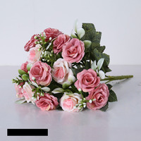 LILISAURA Buket Mawar Kecil Putri Nordik Bunga Sutra Imitasi Buatan Tangan Anti-Bakteri Ramah Lingkungan Tahan Lama Dapat Digunakan Kembali