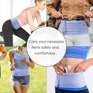 No Zipper Design Waterproof <strong>Neoprene</strong> Sport Waist <strong>Belt</strong> With Hidden Compartment For <strong>Running</strong> Travel Unisex - Product Image 6