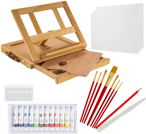 Commercio all'ingrosso in bianco arte della tela di canapa del pannello di bordo e trasferimenti su tela cavalletto scatola di legno set <span class=keywords><strong>per</strong></span> la pittura - Product Image 1