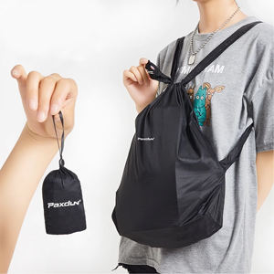 Lightweight Foldable Outdoor Sports <b>Backpack</b> Unisex Foldable Nylon <b>Drawstring</b> Bag with Custom Logo - Product Image 4