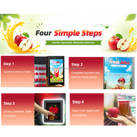 Distributeur automatique de jus de pomme frais en libre-service, OEM ODM, plusieurs modes de paiement, distributeur automatique de jus de pomme intelligent commercial