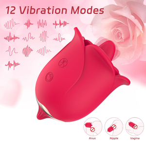 Valentinstagsgeschenke <span class=keywords><strong>2026</strong></span> Klitoris-Sauger Rose Zungen-Leckende Blume Erwachsenen-<span class=keywords><strong>Vibrator</strong></span> in Rosa Sexspielzeug für Frauen - Product Image 2