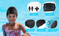 Bonnets de bain en silicone abordables avec bonnets de natation extensibles pour enfants Bonnet de bain Dreadlock