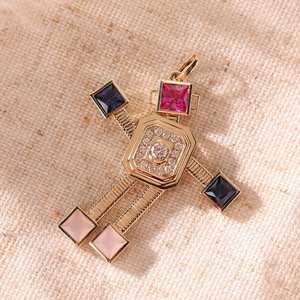 Colgante de Diamantes de Lujo Estilo Hip Hop, Plata de Ley 925, Bañado en Rodio, Tono Dorado, Joyería de Moda Unisex, Accesorio de Regalo - Product Image 1