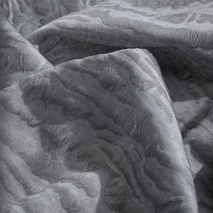 터키 좋은 품질 우아한 회색 커튼 패브릭 자카드 얇은 명주 그물 준비가 만든 깎아 지른 커튼 - Product Image 6