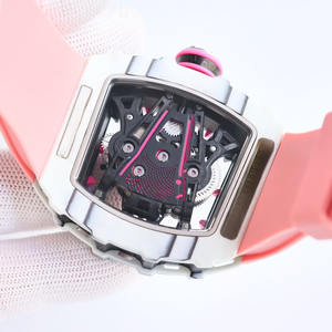 Reloj de Pulsera Esqueleto Impermeable con Textura Única, Popular en 2025, Caja de Fibra de Carbono, Puntero de Goma, Movimiento Mecánico, Alta Calidad, Unisex - Product Image 1