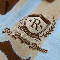 Pull en tricot à rayures verticales avec logo personnalisé |   Pull en coton respirant pour homme, automne |   Haut décontracté coupe ample style Old Money