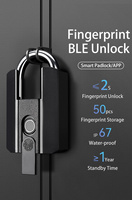 Cadenas électronique intelligent à empreintes digitales étanche IP67, cadenas intelligent pour extérieur