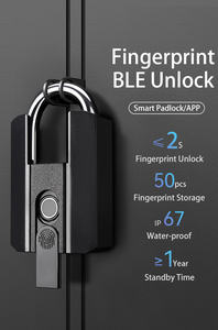 <span class=keywords><strong>Cadenas</strong></span> électronique intelligent à empreintes digitales étanche IP67, <span class=keywords><strong>cadenas</strong></span> intelligent pour extérieur - Product Image 3