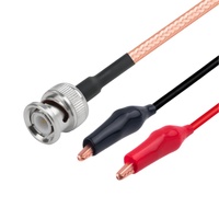 Cable Coaxial de Alta Tensión SHV 5000V con Conector Tipo Banana RG142 de 50 Ohmios, Doble Trenzado con Blindaje de Cobre, DC-6GHz, Plateado