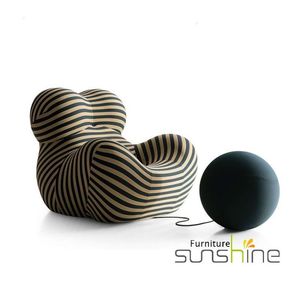 Sillón individual de lujo moderno italiano, salón de cuero de diseño único para el hogar, oficina, dormitorio, abrazo, sala de estar de ocio suave - Product Image 6