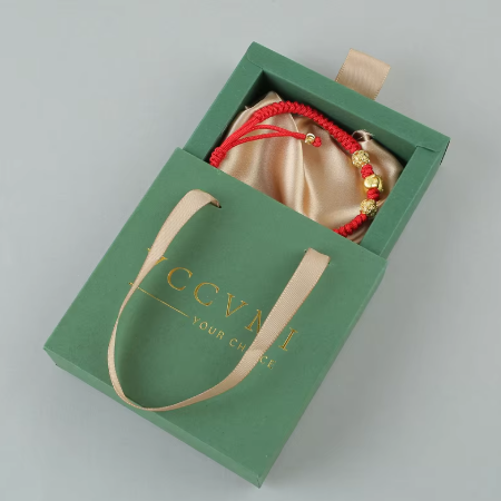 Green with satin