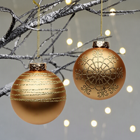 Boules de Noël suspendues en verre peint ornements pour la décoration de maison de fête de mariage de vacances écologique