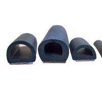 Xinhong XHQC-Kendinden Yapışkanlı Soyulabilir ve Yapıştırılabilir Araba Fitil Bandı D Şekilli EPDM Kauçuk Şerit Kapı Pencere Aralığı Sızdırmazlık Bandı