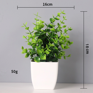 Plantes artificielles en plastique pour la décoration intérieure, plantes vertes pour le bureau, le salon, la chambre, décorations de Noël, décoration de bureau - Product Image 2