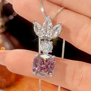 Vintage 12*12-10*10mm Dried Rose Flower Designer Cubic Zirconia Eco-friendly Copper Jewelry Necklace and <b>Earrings</b> Set - Product Image 5