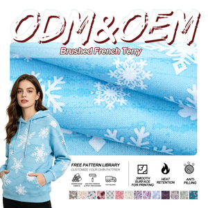 Tissu en polaire brossé en polyester à imprimé floral numérique de qualité supérieure pour vêtements de bébé - Product Image 1
