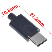 USB3.1 Type C mâle carte PCB ligne de soudage 24Pin bricolage type-c connecteur mâle Jack queue prise bornes électriques boîtier Kit