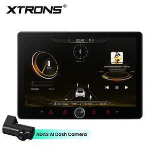 XTRONS Écran de voiture Android double DIN universel 10,1 pouces avec ADAS intégré, 4+64 Go, entrée HD, QLED 1280x800P, écran entièrement laminé - Product Image 2