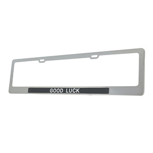 กรอบป้ายทะเบียนโลหะสีเงิน สไตล์ธุรกิจเสริมสิริมงคล - Product Image 4