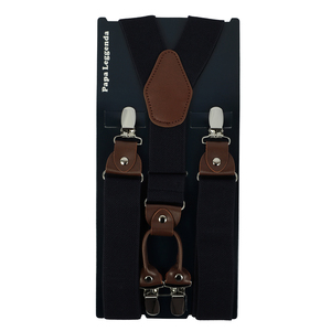 <span class=keywords><strong>Tirantes</strong></span> Elásticos Ajustables de 120 cm, Color Negro Sólido, Estilo <span class=keywords><strong>Y</strong></span>, Hebilla de Cobre de 3.5 cm de Ancho, para Hombre, <span class=keywords><strong>con</strong></span> 4 Clips - Product Image 3