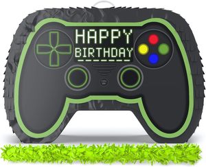 Paquete <span class=keywords><strong>de</strong></span> Piñatas con Forma <span class=keywords><strong>de</strong></span> Control <span class=keywords><strong>de</strong></span> Videojuegos Personalizadas con Antifaz y Bate para Niños, Decoración para Fiestas <span class=keywords><strong>de</strong></span> <span class=keywords><strong>Cumpleaños</strong></span> - Product Image 2