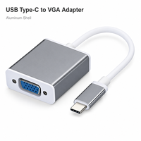 Convertidor compacto USB tipo C a VGA, adaptador de vídeo 1080P 60Hz, compatible con Thunderbolt 3 para Chromebook Surface y dispositivos Android