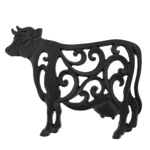 Salvamanteles de gallo de hierro fundido con patas de goma para platos calientes - Product Image 4