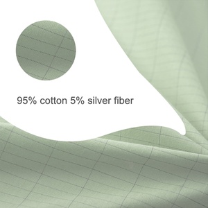 <b>Queen</b> Size Grounding Bedspread 5% Silver Fiber 95% Organic Cotton Earthing <b>Bed</b> <b>Sheet</b> with Printed Pattern for Home Use - Product Image 4