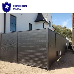 Aluminium ornamental horizontal slat fencing wall fences for sale