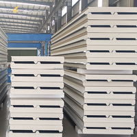 Panneau sandwich en polyuréthane résistant à l'humidité Glostar PE/SMP/HDP/PVDF 50 mm 75 mm 100 mm 150 mm pour toiture de bâtiment commercial