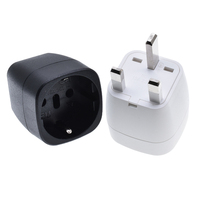 Adaptateur de prise EU vers UK 13A avec fusible, convertisseur Schuko Euro vers prise britannique 3 broches, prise de voyage pour prise britannique 250V, 1 sortie, homologation UKCA