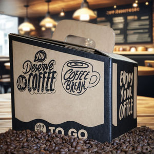 ATパック コーヒーショップ用品 ギフトボックス クリスマス カスタム FSC 波形メーラー 丈夫な段ボール配送箱 折りたたみ式フラットパック - Product Image 5