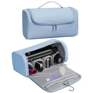 <b>Waterproof</b> PU Zipper Foldable Fashion Portable Travel <b>Pouch</b> with Hanging Hook Large Capacity Storage Bag for Unisex Hair Dryer - Product Image 3