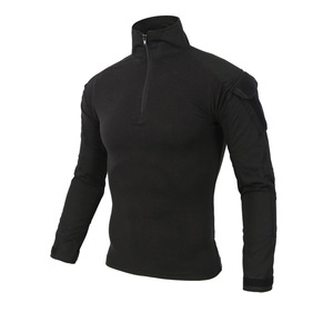 T-shirt à manches longues <span class=keywords><strong>camouflage</strong></span> pour <span class=keywords><strong>homme</strong></span> 100% coton respirant écologique col roulé <span class=keywords><strong>chasse</strong></span> en plein air équitation tactique - Product Image 6