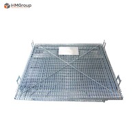 Conteneur industriel empilable en treillis métallique galvanisé Q235 en acier doux pour entrepôt, de type japonais, robuste