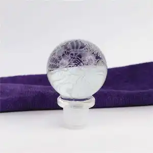 kreativer kreisförmiger kristallglasstopper, versiegelte verpackung aus polymer kork rotweinflaschendeckel