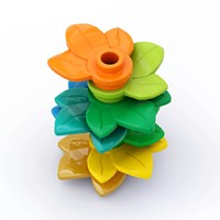 32607 Pièces de construction en forme de fleurs, accessoires MOC DIY, briques en vrac, décor végétal, lot de 100g/450 pièces, jouet compatible pour enfants et adultes