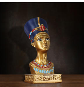 Figuras de acción de artistas egipcios antiguos en miniatura, busto de cabeza de Reina, estatua de figura de Faraón a la venta - Product Image 4