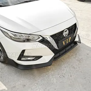 <b>For</b> Nissan Sylphy 2020 Body Kit Front Bumper Splitter Carbon Fiber Look Sport Style Front Bumper Cover <b>Diffuser</b> <b>Car</b> Accessories - Product Image 4