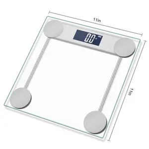 液晶背光显示器6毫米钢化玻璃400磅高精度数字体重浴室秤