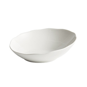 round Rock White Porcelain Rice Bowls with Stone Pattern Noodle <b>Soup</b> & Salad Bowls for Parties - Product Image 1