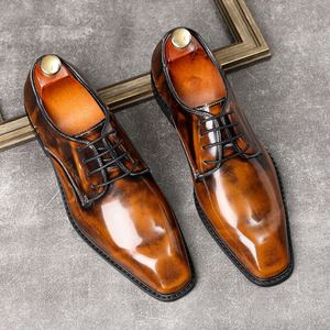 New Hot Selling Genuine Shiny Business Casual British Style Slip-on Thick Sole Height Increasing Men's Leather Shoes - Product Image 2