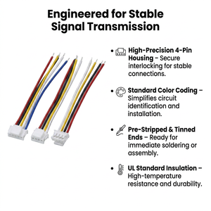 Rangkaian Kabel Harness Kustom OEM JST GH SM Molex 2-64 Pin 2.0mm 2.54mm Pitch Konektor PCB Kabel Bersertifikasi ISO CE RoHS - Product Image 2